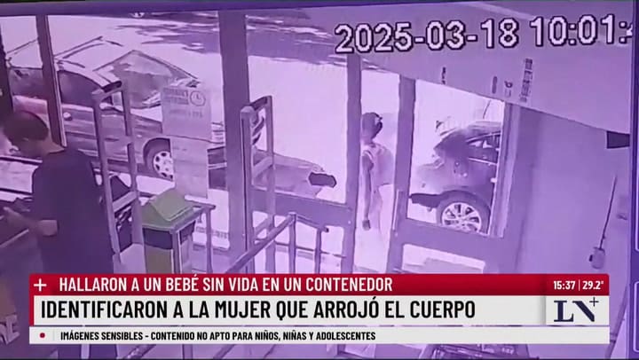 Hallaron a un bebé sin vida en un contenedor: identificaron a la mujer que lo arrojó
