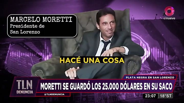 Moretti Recibe Dólares De Una Mujer