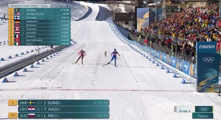 El perro que se entrometió en la definición de photo finish en los Juegos Olímpicos de Invierno