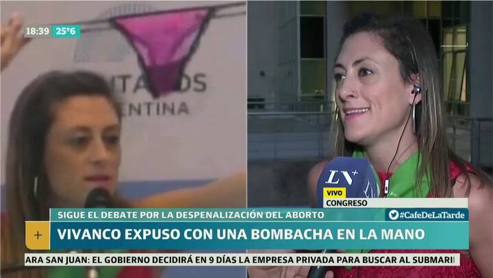 Habla Raquel Vivanco, la oradora que expuso sobre aborto con una bombacha
