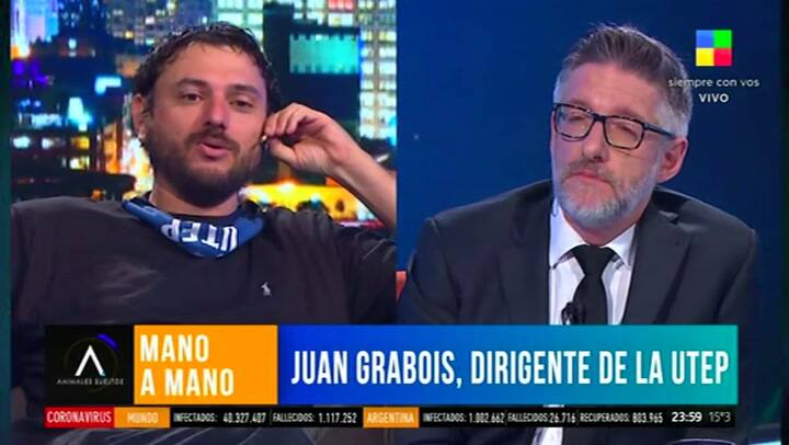 El dirigente social y el periodista discutieron por la supuesta visita al Sumo Pontífice - Fuente: