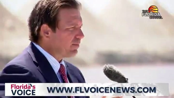El gobernador Ron DeSantis criticó a la gestión de Joe Biden