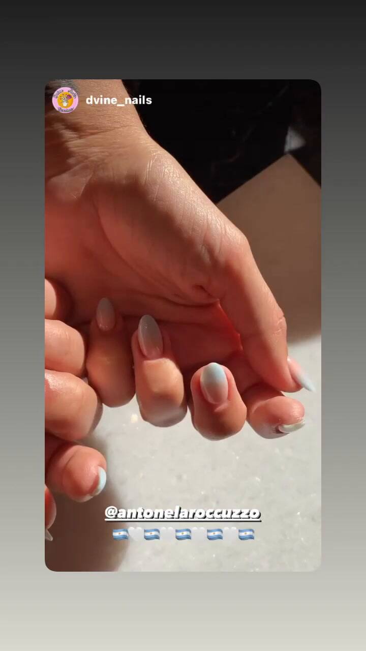Así quedaron las uñas de Antonela Roccuzzo