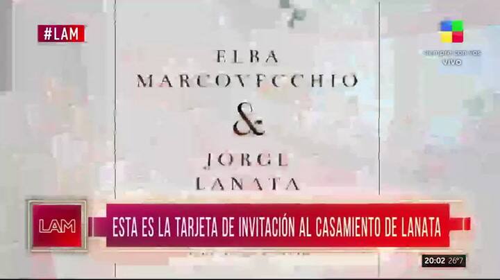 Las llamativas invitaciones del casamiento de Jorge Lanata y Elba Marcovecchio