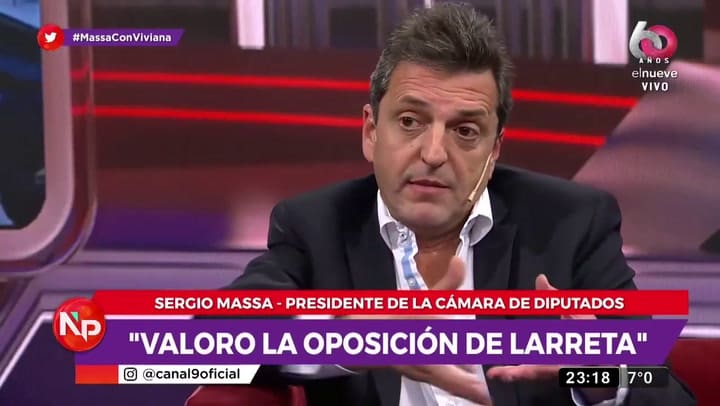 Sergio Massa sobre el bloque del Pro y las sesiones por Zoom - Fuente: elnueve