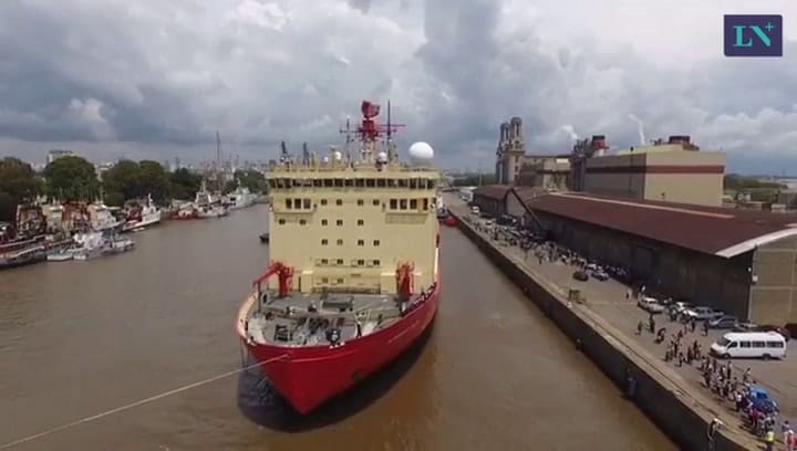 El regreso del Irízar tras su primera campaña antártica - Video: Emiliano Lasalvia