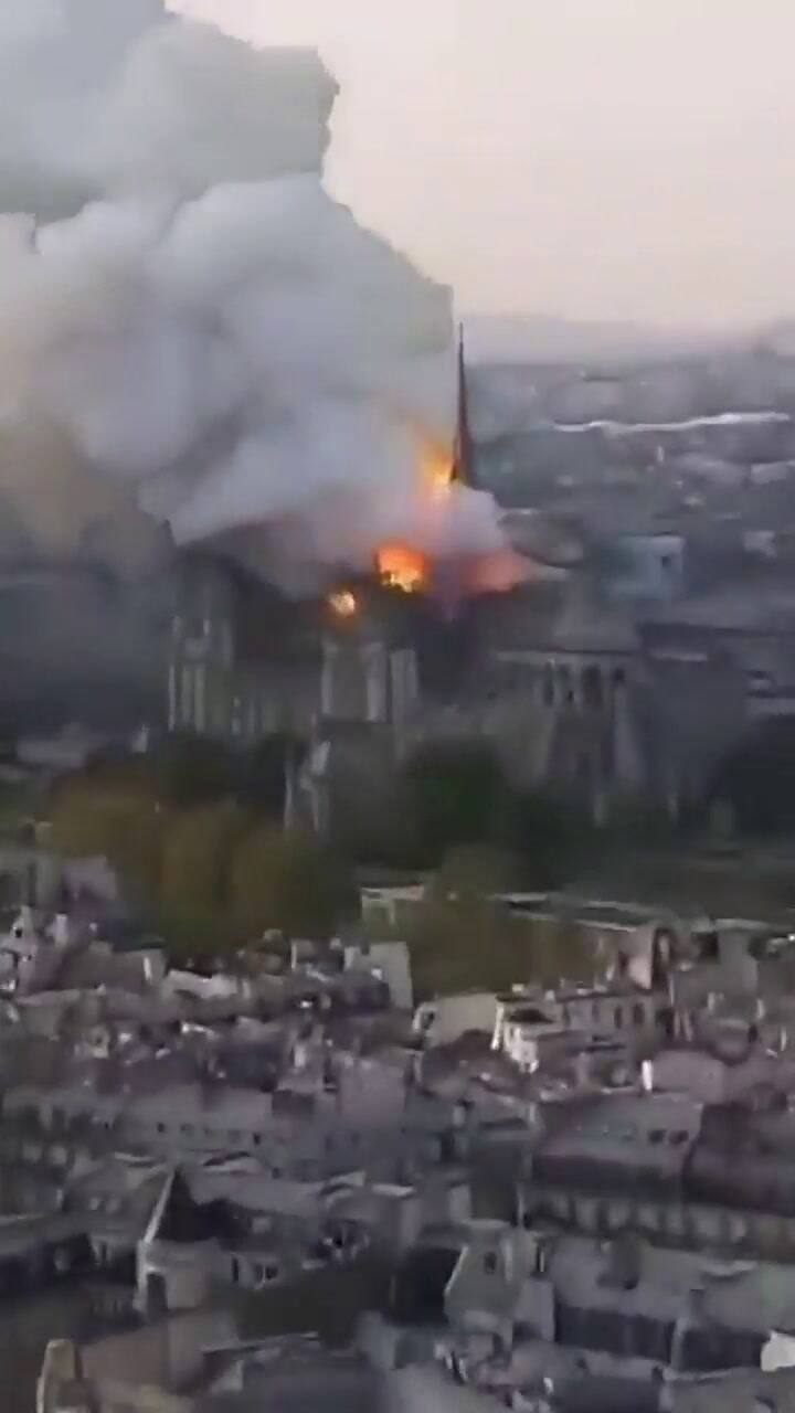 Incendio en Notre Dame: así se ven las llamas en París