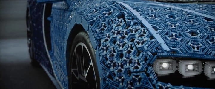 Así es la réplica del Bgatti Chiron con piezas de Lego - Fuente: YouTube