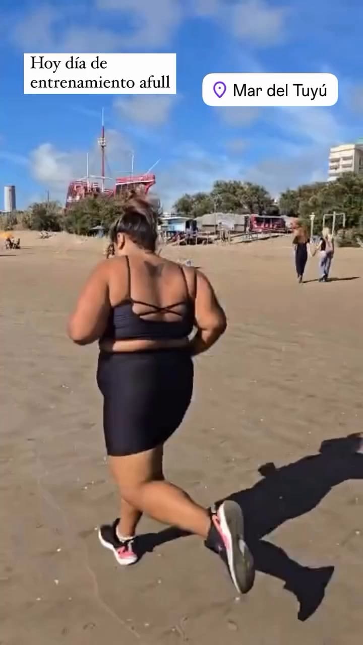 Camilota mostró su rutina de entrenamiento