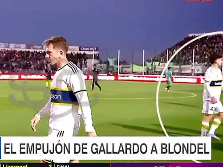 El cachetazo de Nahuel Gallardo a Lucas Blondel, antes del tumulto en Sarmiento-Boca
