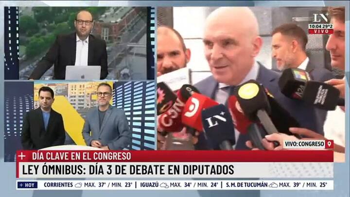 El testimonio de Jose Luis Espert minutos antes de ingresar al Congreso