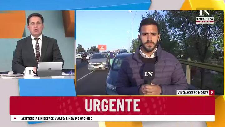 Choque múltiple en la Panamericana: un auto se fugó y una persona cayó de un puente