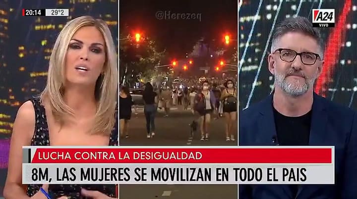 El tenso cruce entre Viviana Canosa y Rosario Ayerdi por la marcha del Día de la Mujer - Fuente: A24