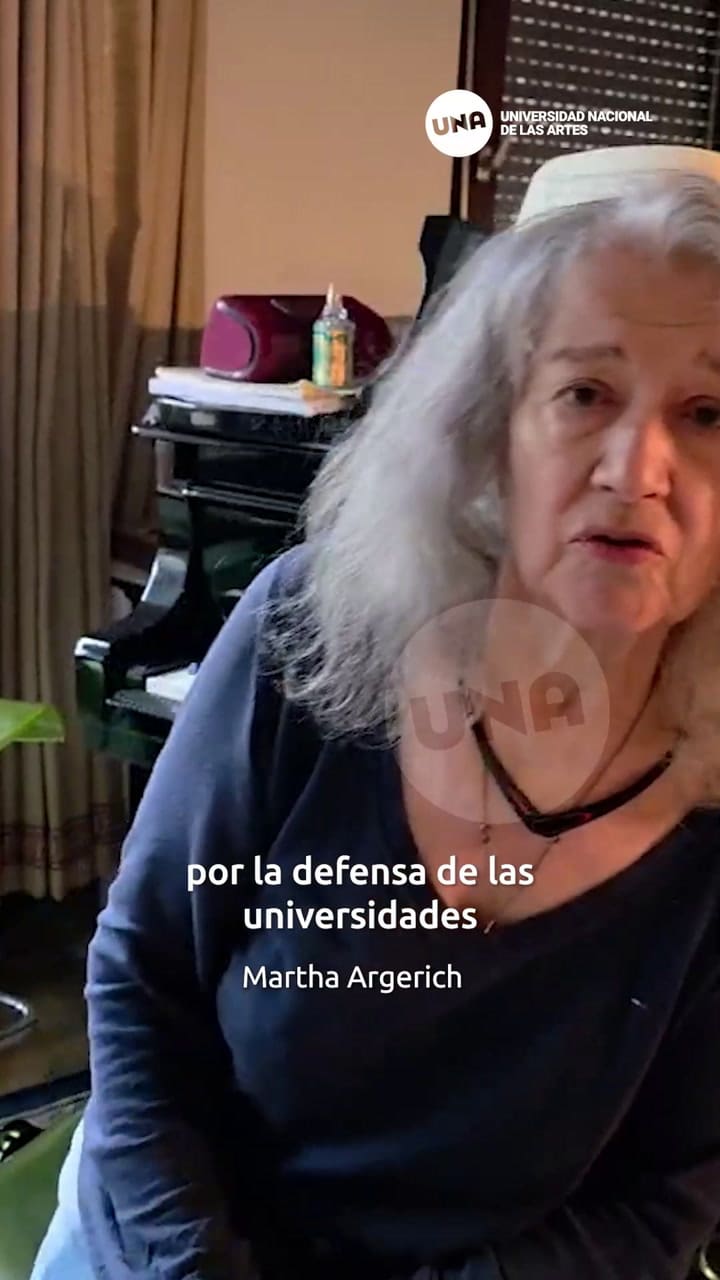 Martha Argerich apoya a las universidades públicas