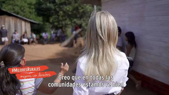 Fabiola Yañez forma parte de la campaña Mujeres Rurales, Mujeres con derechos