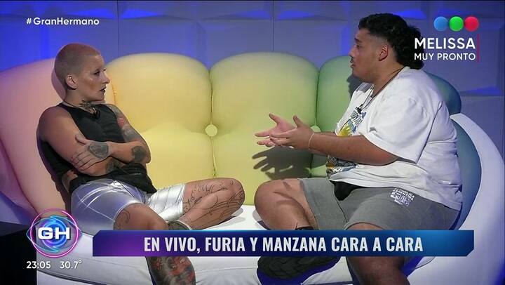 El cara a cara de Furia y Manzana en Gran Hermano