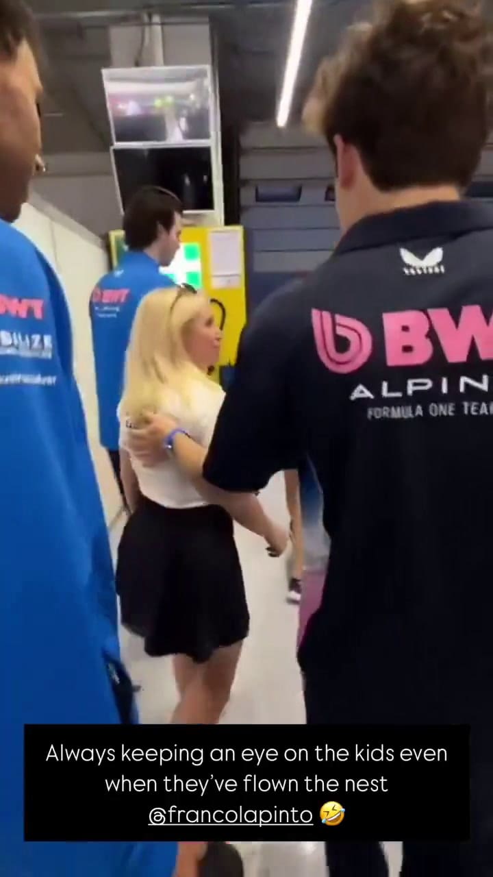Rebecca Banks, jefa de prensa de Williams, subió un video con Franco Colapinto