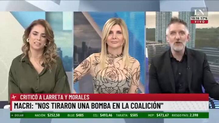 La observación de Novaresio al ver la incomodidad de Luis Juez junto a Mauricio Macri