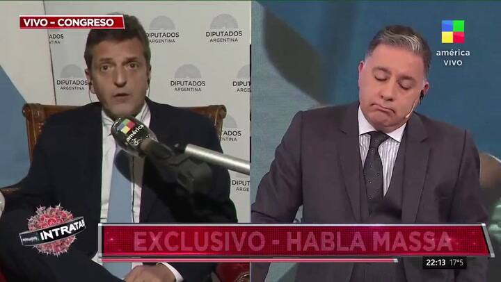 Massa explicó que Ameri ya está suspendido sin goce de haberes - Fuente: América TV
