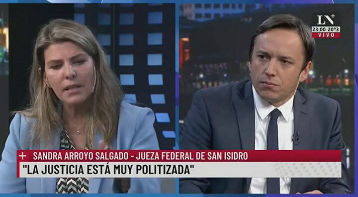 La jueza Sandra Arroyo Salgado en LN+