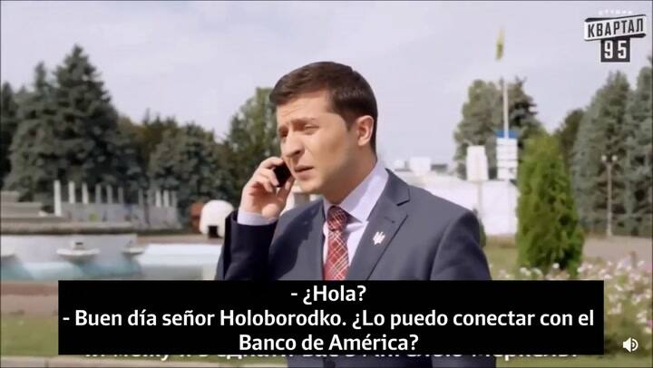 Presidente Zelenskyy en 2015 como Presidente Holoborodko en 'Servant of the People'