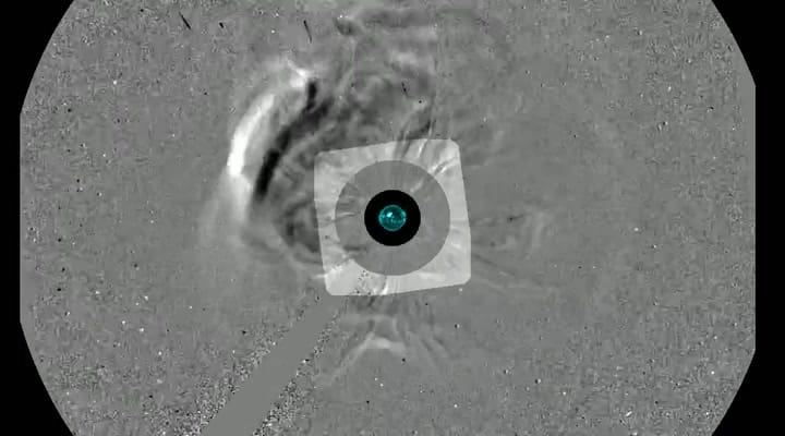 Tormenta solar registrada entre el 1 y 2 de junio