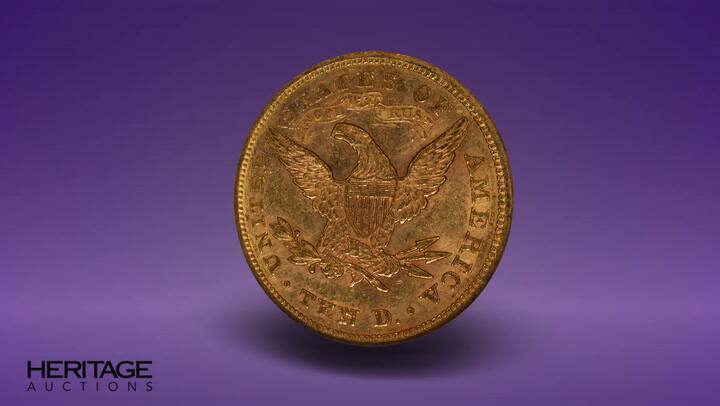 Así es el reverso de la Liberty Head de 1866 con lema