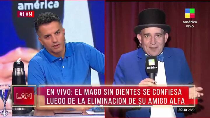 El picante cruce entre Marcela Feudale y el Mago sin Dientes en LAM