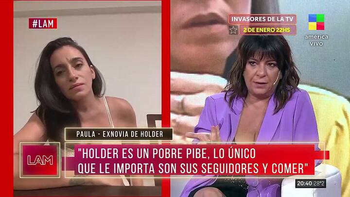 Andrea Taboada le pregunta a Gisela por un supuesto episodio de violencia entre Tomás y Paula