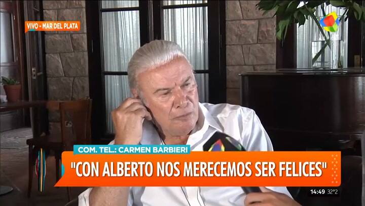 La reacción de Carmen Barbieri frente a la declaración de Alberto Martín