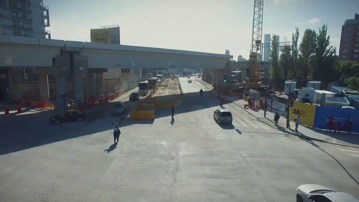 La avenida Juan B Justo sin el tradicional puente