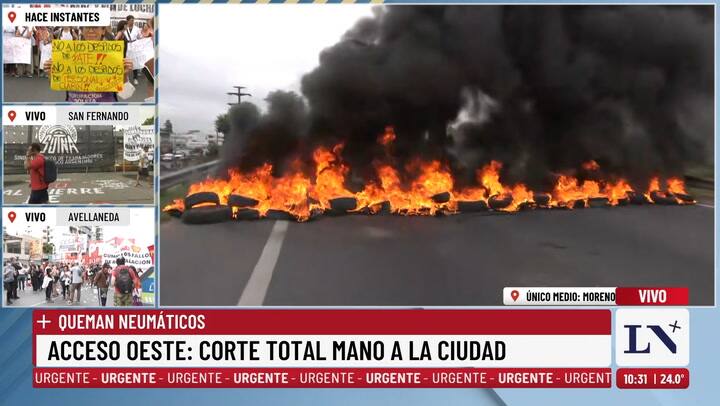 LN+: incidentes en el acceso Oeste