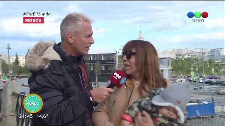 Marley y Lizy Tagliani, en Rusia - Fuente: Telefé