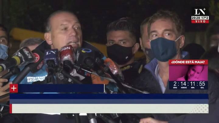 Caso Maia. Sergio Berni sobre el secuestrador: 'Es probable que no sepa que los estamos buscando'