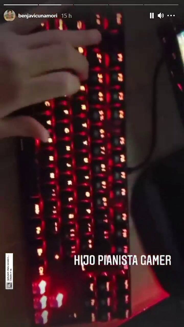 Benjamín Vicuña mostró las habilidades de su hijo - Fuente: IG Stories