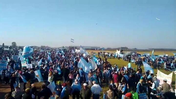 Acto de entidades agropecuarias en San Nicolás