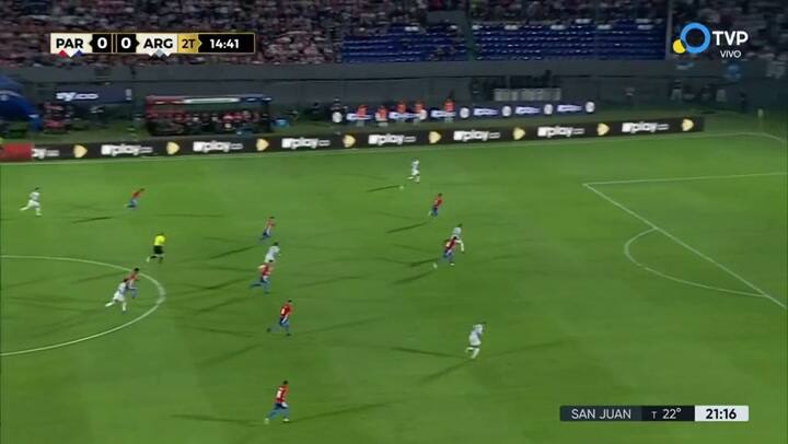 Santiago Villasanti evitó que Joaquín Correa abriera el marcador para Argentina