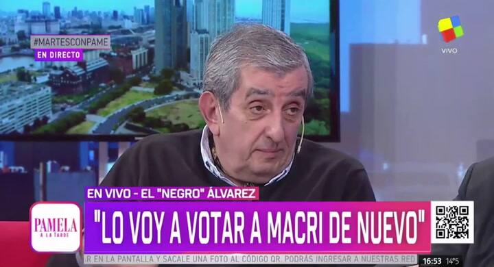 El 'Negro' Álvarez apoyó a Mauricio Macri - Fuente: América TV