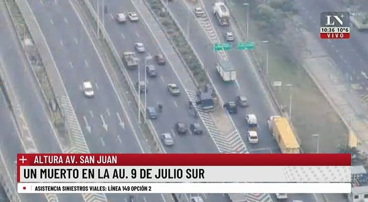Un hombre murió atropellado por su propia camioneta en la autopista 9 de Julio Sur