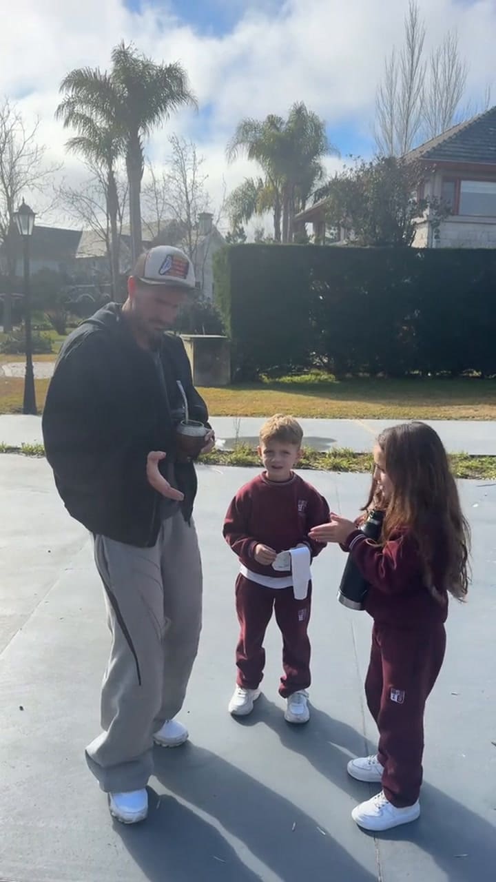 El video de Rodrigo De Paul junto a sus hijos en TikTok