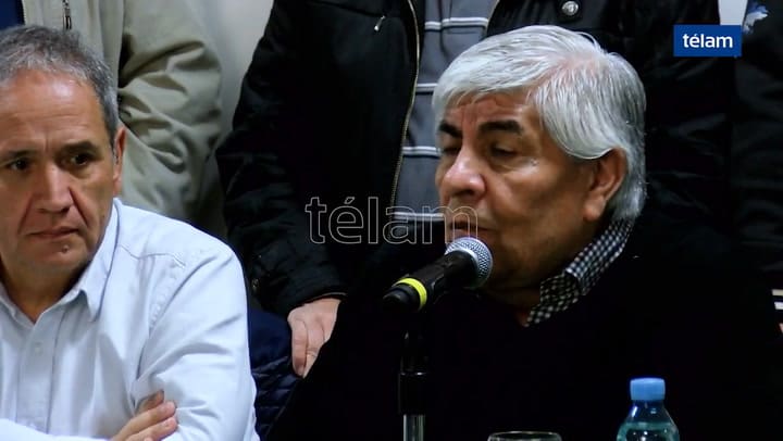 Hugo Moyano consideró que el paro fue 'muy efectivo y con mucha adhesión' - Fuente: Télam