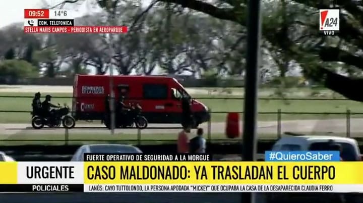 Así fue el traslado del cuerpo del Río Chubut a la Morgue Judicial