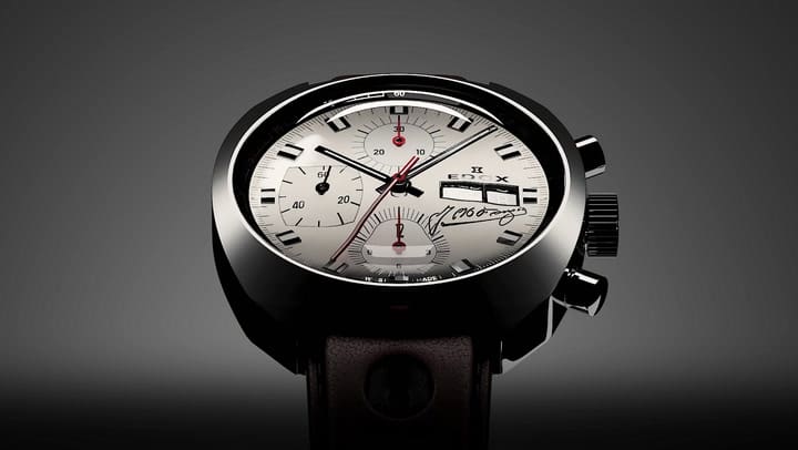 Edox se asocia con la Fundación Juan Manuel Fangio y presenta una Edición Limitada de 115 piezas en homenaje al Quíntuple Campeón Mundial