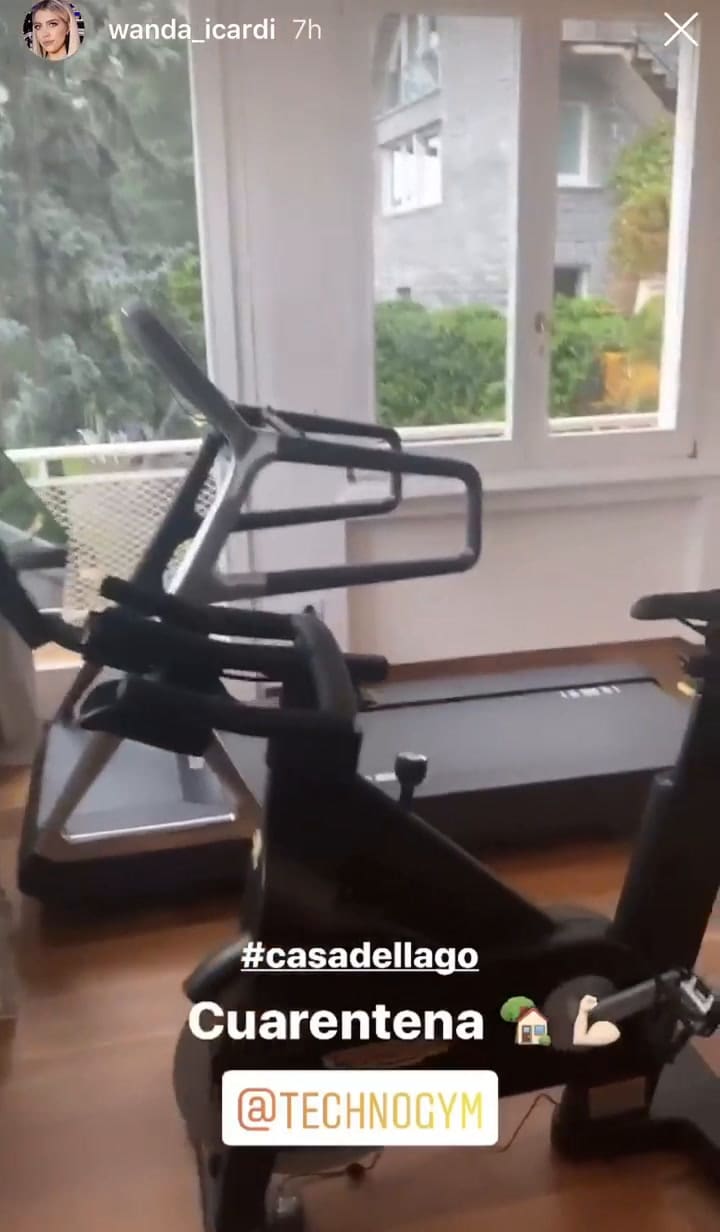 El gimnasio de Wanda Icardi en Italia