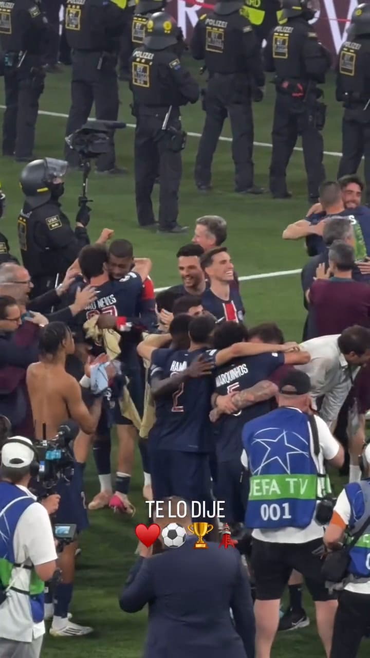 Así vivió Wanda Nara el triunfo del PSG desde la tribuna