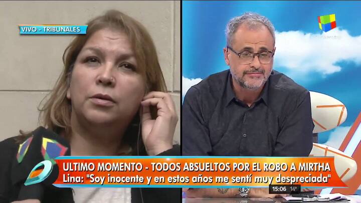 Lina Díaz habló tras ser absuelta por el robo de joyas a Mirtha Legrand