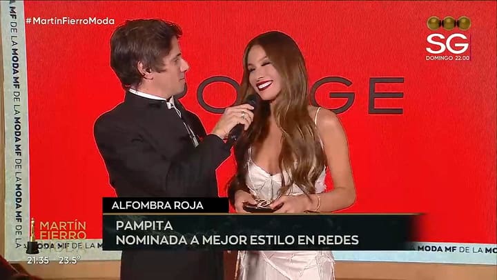 El picaro comentario de Pampita en los Martin Fierro de la Moda