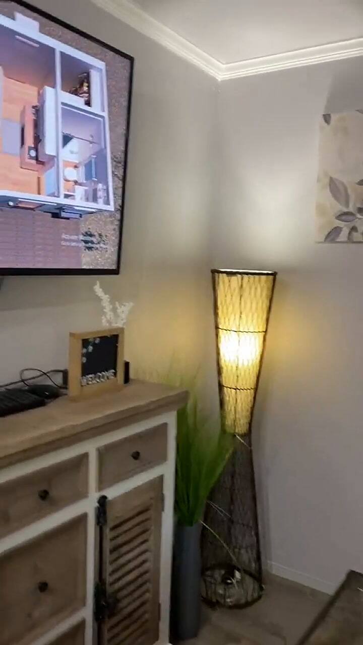 Muestra interior de una casita prefabricada