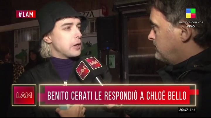 Benito Cerati habló sobre su relación actual con Chloé Bello tras las duras declaraciones