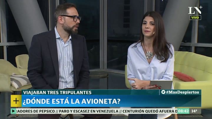 Última comunicación de la avioneta desaparecida en San Fernando